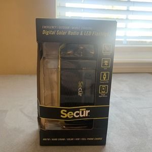 Emergency Solar Hand Crank Weather Radio Power Bank Charger Flash Light Secur